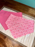 Pumpkins and Pink Bows Reversible Dog Bandana