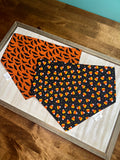 Candy Corn and Bats Reversible Dog Bandana