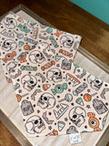 Fangs and Thangs Reversible Dog Bandana
