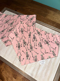 Pink Skeletons Reversible Dog Bandana