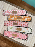 Flowery Pumpkins on Pink Dog Collar