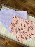 Pink Skeletons Reversible Dog Bandana