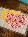 Summer Flowers Reversible Dog Bandana