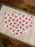 Strawberries on Pink Gingham Reversible Dog Bandana