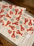 Lobsters and Bows Reversible Dog Bandana