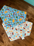 Checkered Oktoberfest Dog Bandana (Darker Blue)