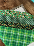 St Patrick's Day Green Beers and Plaid Dog Bandana