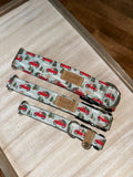 Christmas Tree Trucks Dog Collar