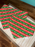 Naughty and Nice Reversible Dog Bandana