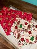 Red Reindeer Reversible Dog Bandana, Chirstmas