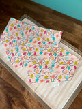 Pink Christmas Lights Reversible Dog Bandana