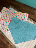 Pink Christmas Lights Reversible Dog Bandana