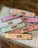 Bright Green Daisies Dog Collar