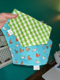 Spring Chickens Reversible Dog Bandana