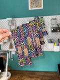 Bright and Colorful Cheetah Print Dog Collar