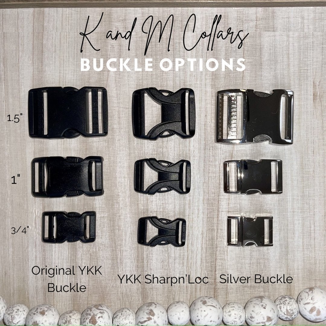 Sage Green Checkered Dog Collar K and M Collars