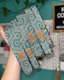 Boho Hexagons / Muted Teal Dog Collar