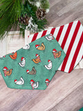 Christmas Chickens Dog Bandana