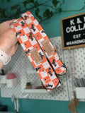 Retro Checkered Bats Dog Collar