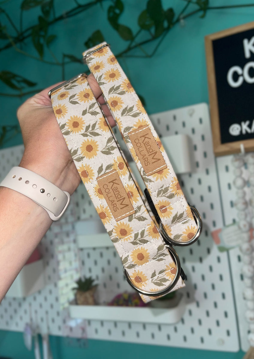 Collare Martingale Per Cane - Design SUNFLOWERS, Taglia M, Realizzato A Mano In Spagna - Foto 13