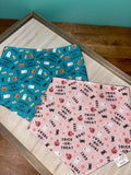 Teal Trick or Treat Reversible Dog Bandana