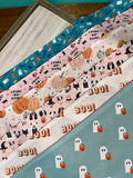 Teal Trick or Treat Reversible Dog Bandana