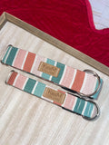 Valentines Day Stripes Dog Collar