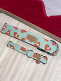Blue Waffles Valentines Day Dog Collar