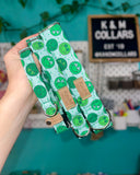 St Patricks Day Smiley Dog Collar