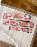 Pink and Red Mushrooms Dog Collar