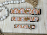 Earth Tone Watercolor Rainbow Dog Collar