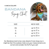 Glittery Green Plaid and Paw Prints Dog Bandana