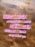 Pink and Red Bows Dog Collar