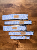 Dark and Light Blue Bows Dog Collar
