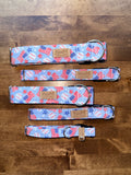 American Flags and Baseballs Dog Collar