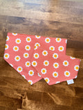 White and Mustard Flowers Dog Bandana