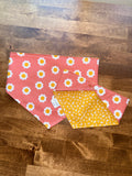 White and Mustard Flowers Dog Bandana