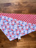 American Flags and Baseballs Reversible Dog Bandana