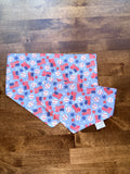 American Flags and Baseballs Reversible Dog Bandana