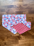 American Flags and Baseballs Reversible Dog Bandana