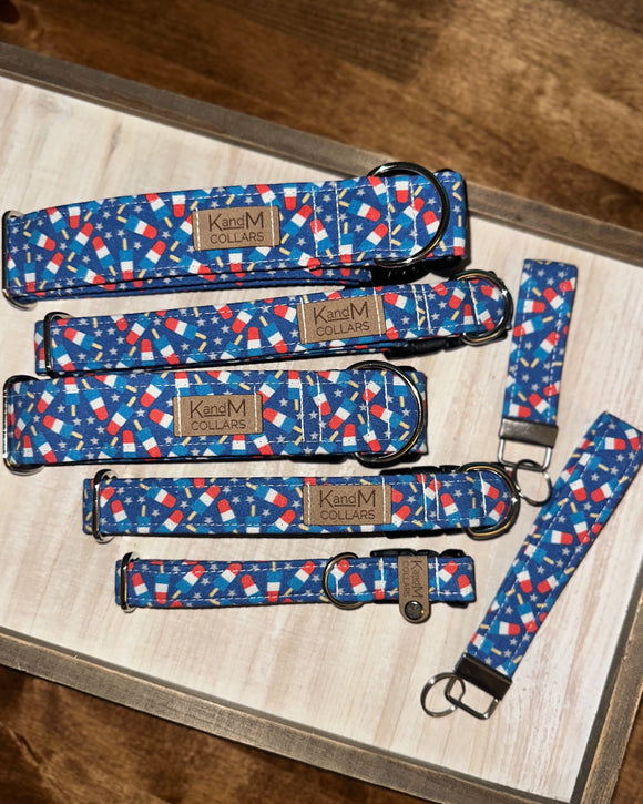 Patriotic Popsicles Dog Collar