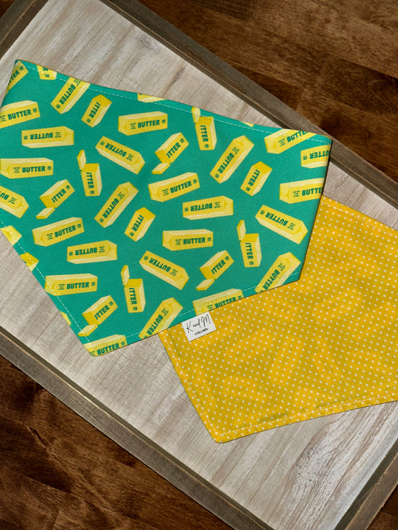 Big Sticks of Butter Reversible Dog Bandana