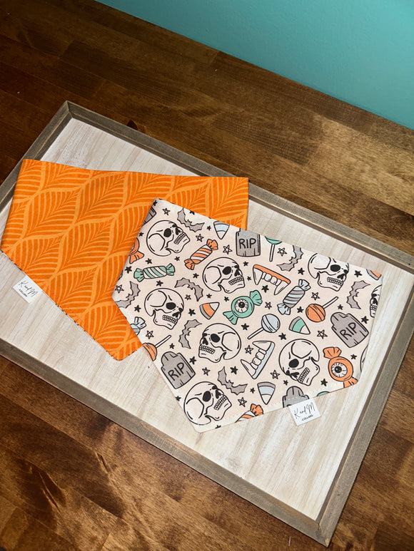 Fangs and Thangs Reversible Dog Bandana