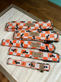 Retro Checkered Bats Dog Collar