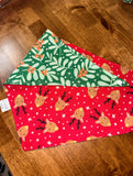 Red Reindeer Reversible Dog Bandana, Chirstmas