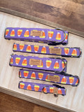 Candy Corn on Purple Halloween Dog Collar
