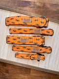 Spiders on Orange Halloween Dog Collar