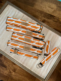 Orange State of Tennessee on White Dog Collar / Tennessee