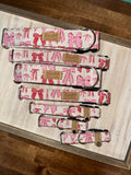 Pink and Red Bows Dog Collar