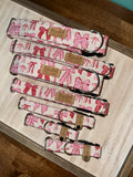 Pink and Red Bows Dog Collar